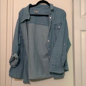 Denim style button up